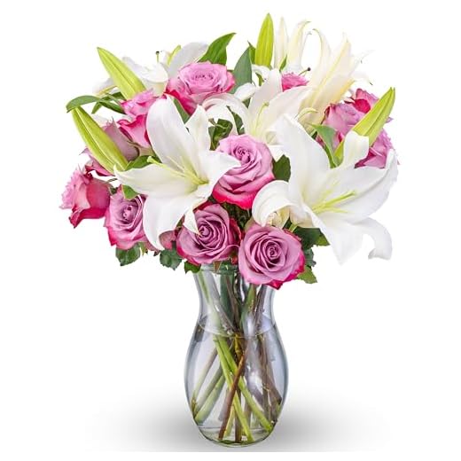 Fresh Flowers - Oriental Lilies & Lavender Roses