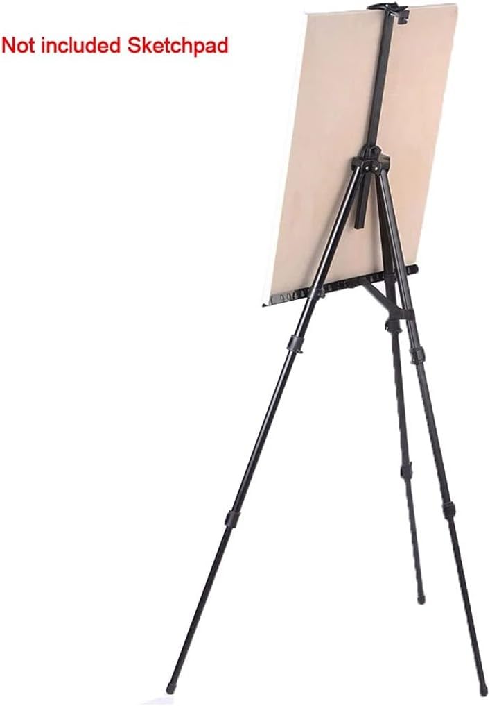 Künstler-Bastelbedarf, Staffelei, Präsentationsständer, Eisen, Schreibtisch, Teleskop, schwarz, tragbar, Reisen, faltbar, Outdoor-Skizzieren