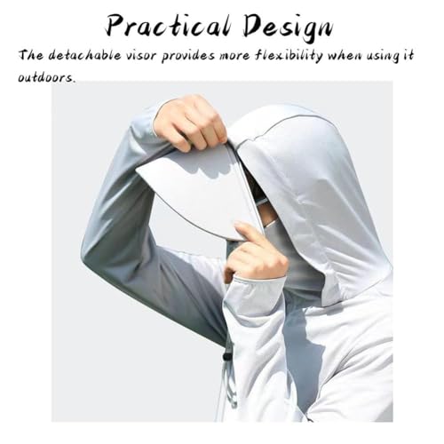 Ice Silk Light Sunscreen Shirt, Long UV Protection Lightweight Ice Silk Sun Protection Clothing for Men and Women3