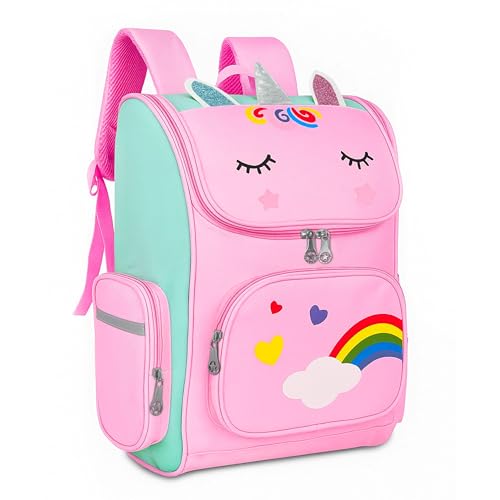 Image of Storite School Backpacks for Girls Stylish Bags for Girls Kids 7-12 Years Old Cartoon Water Resistant Backpack Durable Burden Relief School Bag Birthday