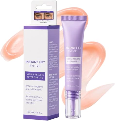 Gel reafirmante instantáneo para el contorno de ojos – Combate la hinchazón, las bolsas, las arrugas, las líneas de expresión y las ojeras; mejora la flacidez; hidrata profundamente; apto para todo ti