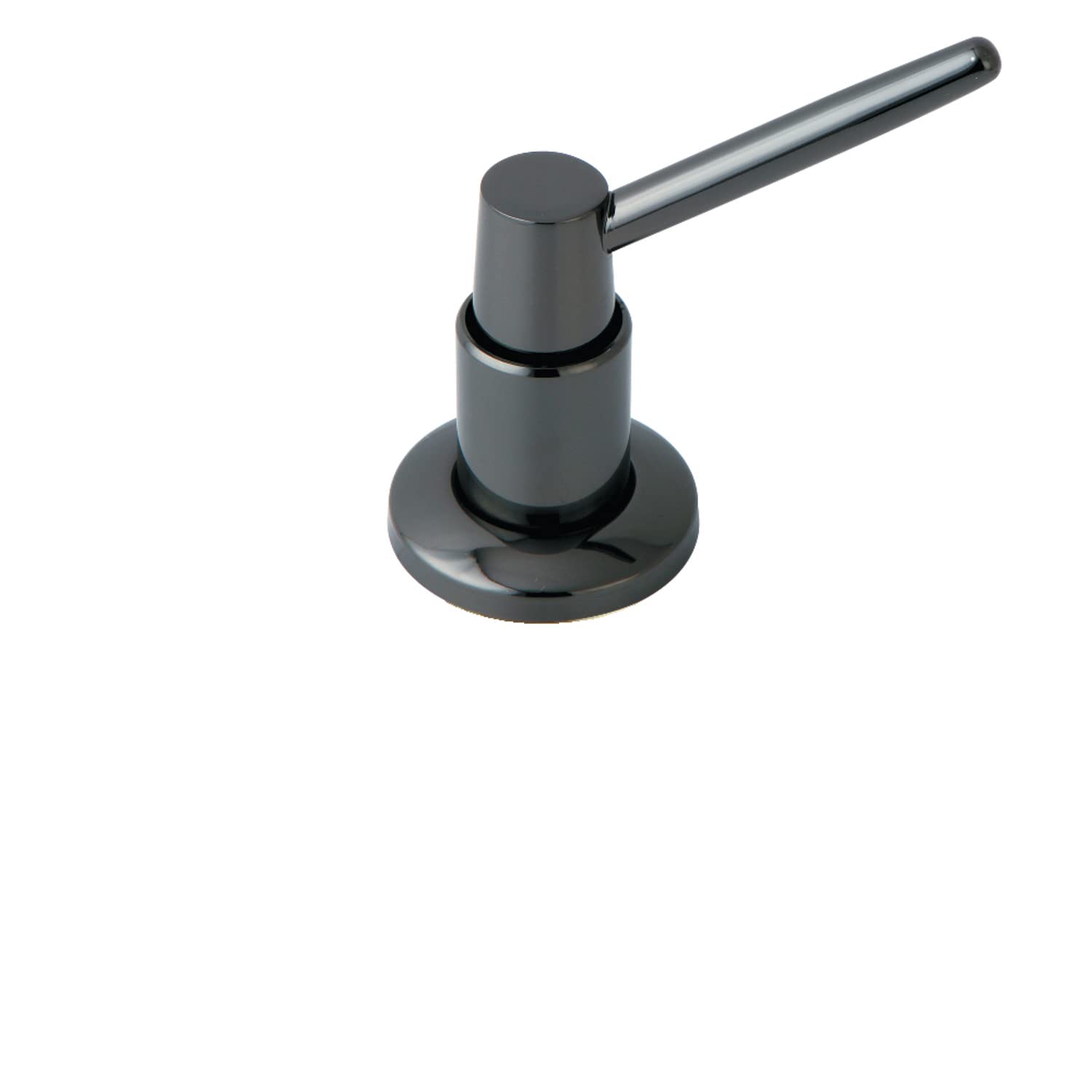 Distributeur de savon encastrable anti-gaspillage en acier noir Kingston Brass pour plan de travail