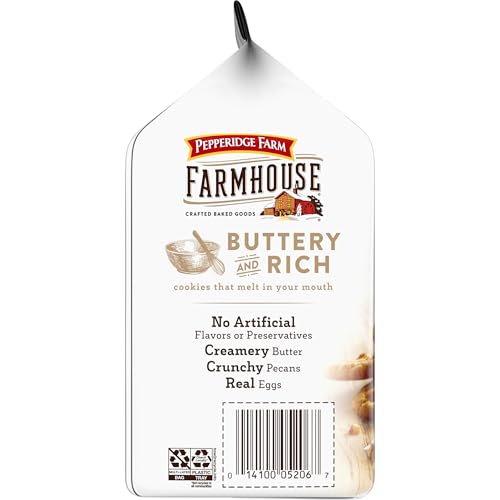 Image of Pepperidge Farm Farmhouse Thin & Crispy Butter Pecan Cookies,5.9 oz. Bag,(Pack of 3)