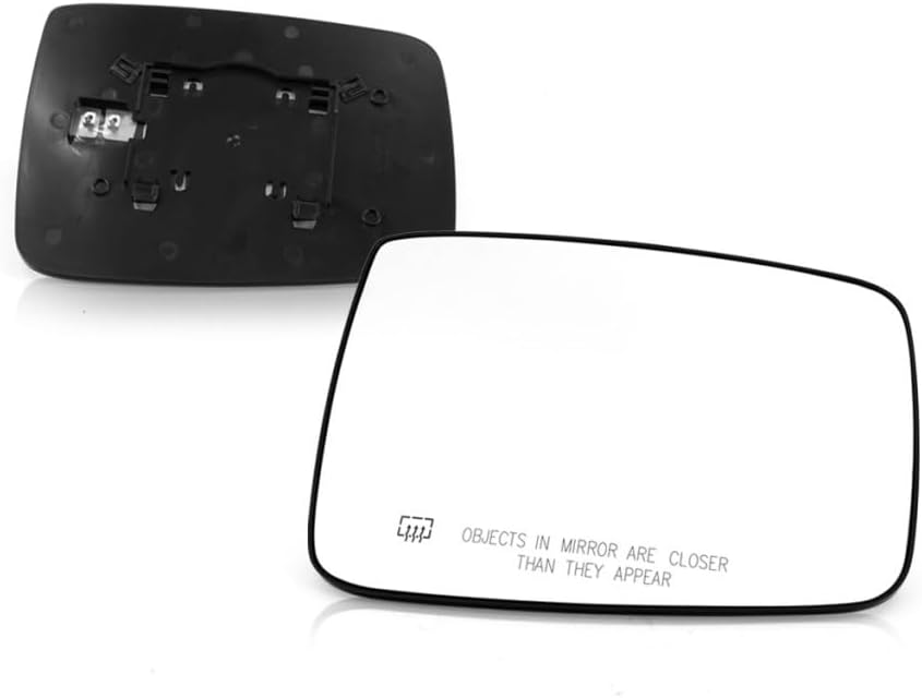 For Ram 1500/2500 2011-2018 Mirror Glass Driver and Passenger Side | Pair | Heated | w/Backing Plate | All Cab Types | Flat Glass Type | Replacement For 68079363AA, 68079362AA | CH1324117, CH1325117