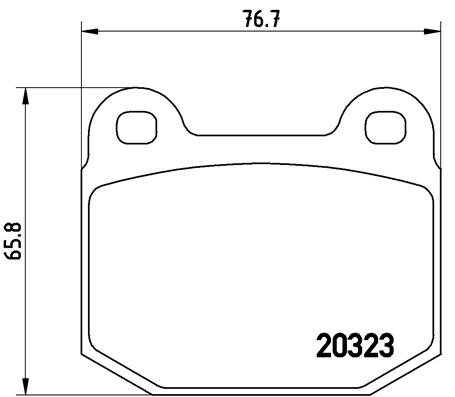 Brembo P 59 025 – Pastiglie Freno Anteriori Per Auto, Qualità OE, Conformi ECE-R90, Dimensioni 76.7x65.8x14.5mm