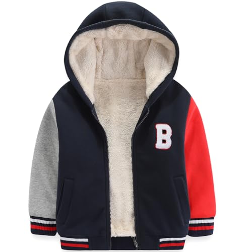 Image of Bumeex Kids Boy's Girl's Sherpa Fleece Lined Jacket 2-14Y(Toddler /Kid)