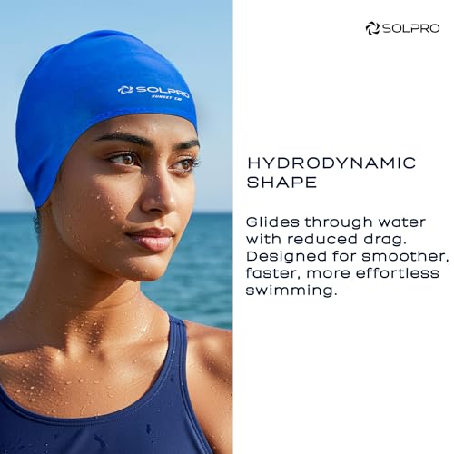 Image of Solpro Sunset Cay Unisex Swimming Cap|for Men,Women,Boys,Girls,Athletes,Swimmers|for Training,Competition in Swimming Pool,Water Sport,Beach,Water Park & Activties|One Size Fits All