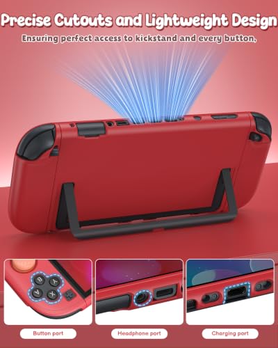 Image of Switch 2 Cover Case&Screen Protector, FYOUNG Dockable Shell for Nintendo 2 | Cute Case, 9H Tempered Glass, Thump Grip, Switch 2 PC Hard Protective Case, Split Design, Precise Cutouts, Slim Shockproof