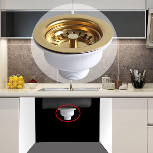 Colador para fregadero de acero inoxidable 304 cobre miniatura 2