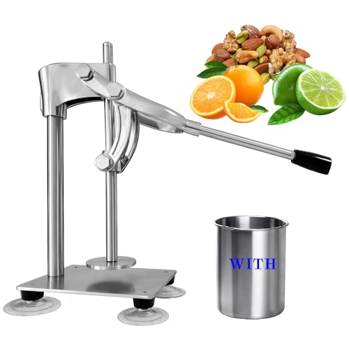 Heavy Duty Hand Juicer - Orange Crush Machine & Nut Chopper, Manual Citrus Juicer for Freshly Squeezed Orange, Lemon & Lime Juice, Easy to Use & Clean