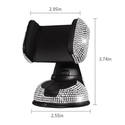 Support de cellule portable universel brillant strass noir