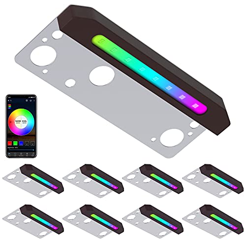 Woark 8-Pack Smart Hardscape Lighting, Retaining Wall Lights, 1.5W 7 Inch, Ip65 Waterproof Step Light, 12V Low Voltage Ac/Dc, Soft White 2700K, Compatible With Alexa & Google Assistant #TOP2