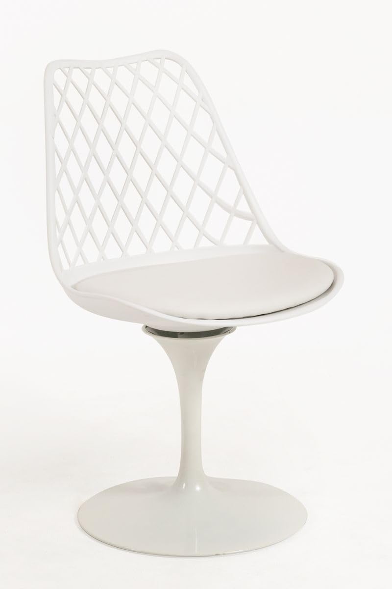 Regalos Miguel - Silla de Escritorio sin Brazos Podium Blanca - Diseño Innovador - Ideal para Estudio y Oficinas