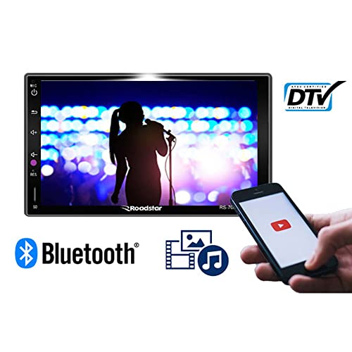 Multimídia MP5 2 din 7 pol Espelhamento Android e iOS Bluetooth/Radio/USB/Micro SD Tela Full Touch R