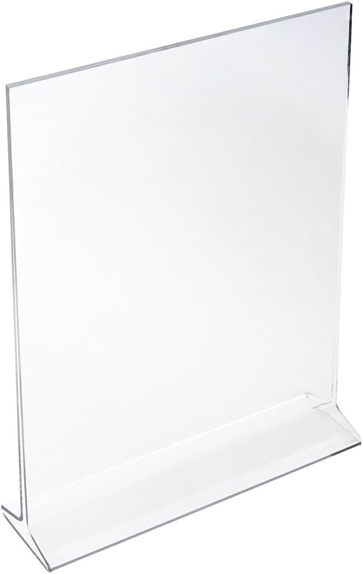 Tabletop Sign Holders with a T-Style Design and Recycled Acrylic