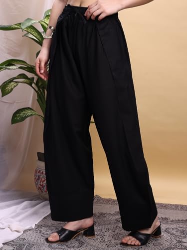Image of Womanista Women's Viscose Rayon Fabric Farsi Salwar | Comfortable Fit & Lightweight Pant | Casual Summer Cotton Bottom for Women | Available in Plus Size
