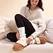 OOW Fuzzy Platform Slippers - Cozy Chestnut Indoor and Outdoor Slippers for Women