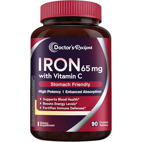 Doctor's Recipes Iron Supplement 65 mg with Vitamin C -