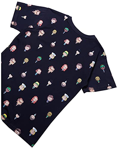 Camiseta Stranger Things balões, Piticas, adulto e infantil unissex, Preto, P