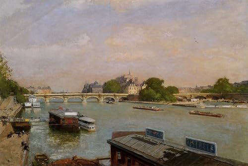 Affiche Île de la Cité par Loir art mural décoration de bureau 60x90cm