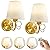 Mesuz Battery Operated Wall Sconces Lights Set of Two Remote Control, Antique Brass Bow Sconces Rechargeable Battery Powered Wall Lights Dimmable LED 2700K-6000K 16 Color Temperatures