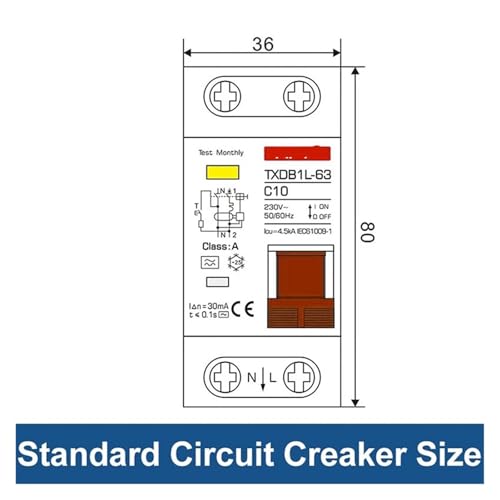 Disjoncteur à courant résiduel 30mA protection fuite électrique tableau maison - 2