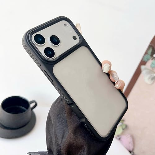 Coque translucide iPhone 12 Pro Max noire au design givré pour le quotidien