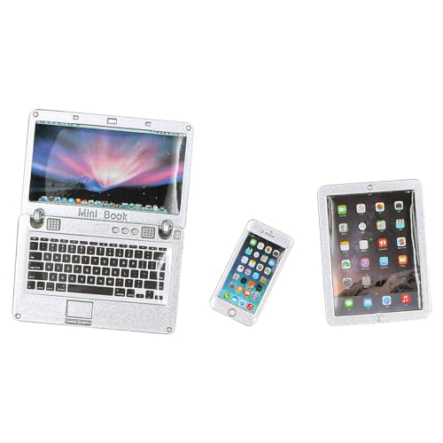 WANGCL Mini Jouet pour Ordinateur Portable, Tablette et Téléphone 1/12 Accessoires pour Maison de Poupée Barbie - Décoration Maison de Poupée