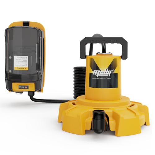 Image of Cordless Submersible Sump Pump Compatible with Dewalt 20V /60V MAX Battery, 1320 GPH Brushless Portable Water Transfer Pump w /Auto Shut-Off & 15.4ft Cord(Tool Only), Pool Pond Garden Basement