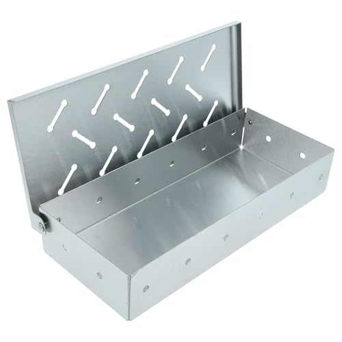 vhbw Caja para ahumar para Grill de Gas, Grill - Acero Inoxidable, diseño Plano 24 x 12 x 5 cm