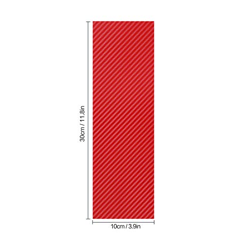 Image of QianBao Compatible with Carbon Fiber Vinyl Wrap 11.8 inch x 4 inch Chevy Bowtie Emblem Wrap Kit with Spatula and Cutter 6 Pcs Universal Logo Overlay Red