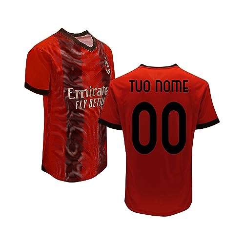 Maglia Replica Calcio Home Rossonera Ufficiale Autorizzata Nome Numero...
