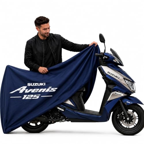 Image of Kayme Motorcycle Cover Waterproof Heavy Duty All Weather, Quad 4 Wheeler Cover Sun Rain Snow Protection (Blue, Avenis 125)