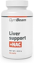 GymBeam Liver Supplement + NAC – Silymarin and NAC Milk Thistle, Liver Support with Choline, Vitamin E, Plant Extracts, Vegan, Gluten and Lactose Free, 90 cps