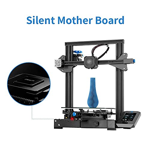 Creality Official Ender 3 V2 3D Printer With Meanwell Power Supply Upgraded Version Of Ender 3 Pro Silent Motherboard Mainboard For Carborundum Glass Platform Lcd Screen Printing Size 8.6X8.6X9.8In #TOP2