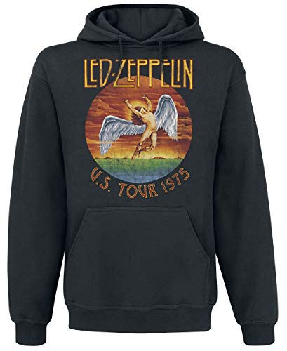 Led Zeppelin Men's USA Tour 1975 Hoodie Black