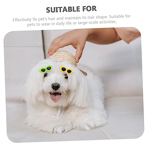 TOYANDONA 12stücke Teiliges Bunte Sonnenbrillen-haarklammern Für Haustiere Niedliche Clips Geeignet Für Katzen Und Hunde Festigende Kopfbedeckung Für Party Und Fotoshooting