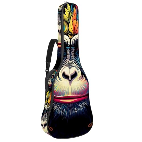 Housse de guitare acoustique originale motif singe pour transporter votre passion musicale