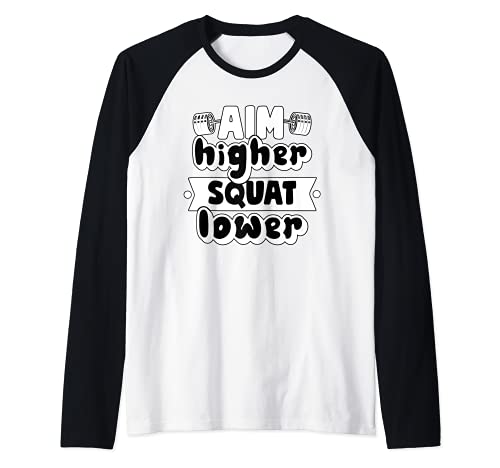 Aim Higher Gym Workout Raglan Baseball Tee