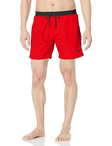 BOSS Medium Length Solid Swim Trunk Pañal para Nadar, Rojo Oscuro, XL para Hombre