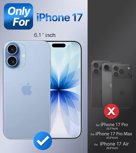Image of Shields Up for iPhone 17 Case with Stand, Phone Case Clear with Double Ring Holder [Adjustable & Foldable] Shockproof Protective Matte Cover for iPhone 17 6.3 inch - Frosted Black