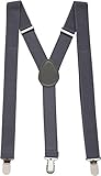 RR DESIGN suspenders for boys, kids,men and women (grey, large men size)