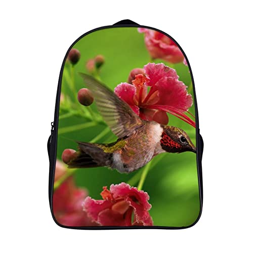 Sac à dos scolaire imprimé animal colibri pour enfant et grand sac d'école ados