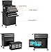 Entcook Tool Chest with 8 Drawers, Tool Box with Bottom Cabinet, Lockable Rolling Tool Box with Wheels, Toolbox Organizer for Garage Warehouse Workshop Black One Size