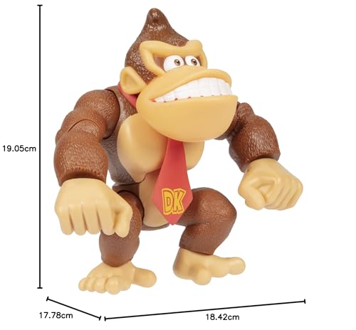 Super Mario Nintendo 6' / 15 cm große Donkey Kong Actionfigur mit beweglichen Funktionen, ideal zum Spielen und Ausstellen für Kinder und Sammler ab 3 Jahren