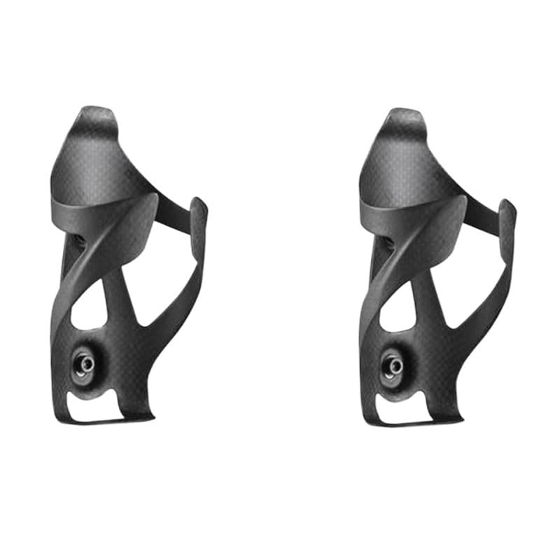 Flaschenhalter Fahrrad 2Pcs Carbon Faser Fahrrad Flasche Käfig Radfahren Flasche Halter Matt einteiliges hochfesten Wasser Tasse Halter Reiten käfig GeträNkehalter Fahrrad(Matt Black)