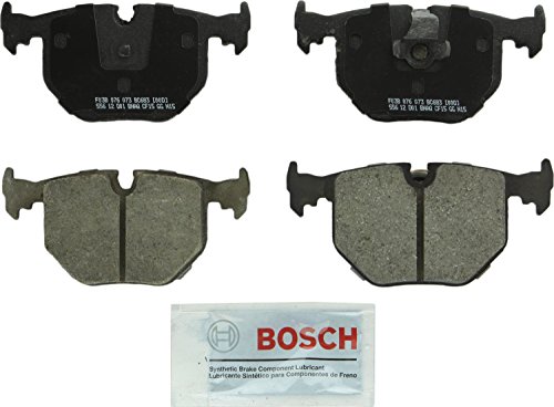 Image of BOSCH BC683 QuietCast Premium Ceramic Disc Brake Pad Set - Rear | Compatible with Select BMW 330Ci, 330i, 330xi, 525i, 525xi, 740i /iL, 750iL, M3, M5, X3, X5, Z4, Z8; Land Rover Range Rover