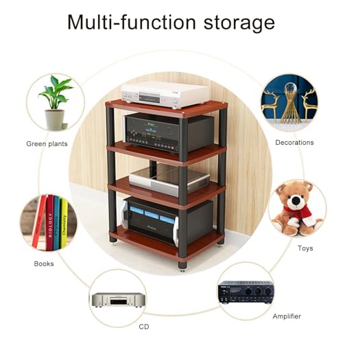 Support multimédia réglable en hauteur meuble AV ouvert ventilation maximale