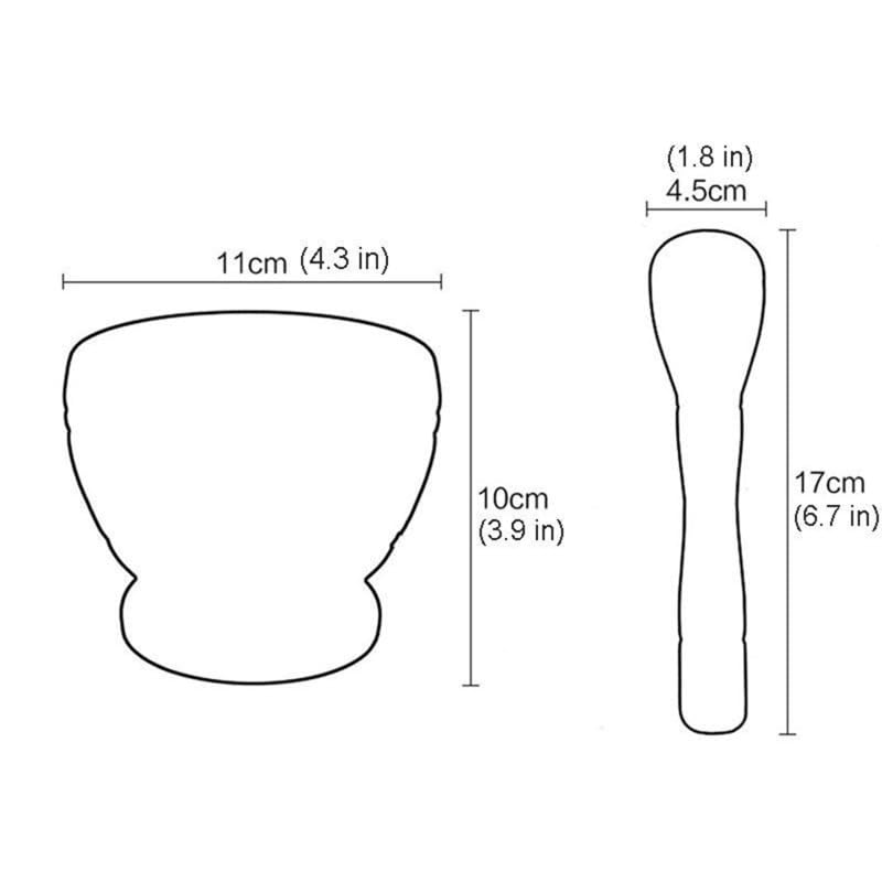 Pestle and Mortar Mortar Pestle Set Garlic Herb Spice Mixing Grinding Crusher Bowl Restaurant