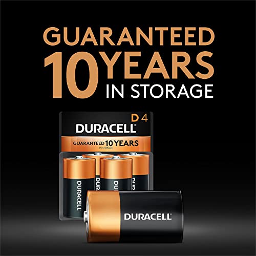 Image of DURACELL Coppertop D Batteries, 4 Count (3 Pack), D Battery with Long-Lasting Power, All-Purpose Alkaline Battery for Household and Office Devices